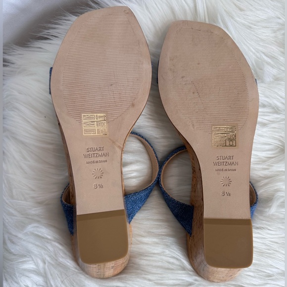 Stuart Weitzman Aleena 50 Wedge Sandals Size 8.5 - Picture 6 of 6